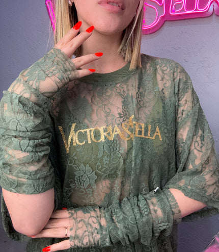 COMBO IN PIZZO T-shirt+Guanti