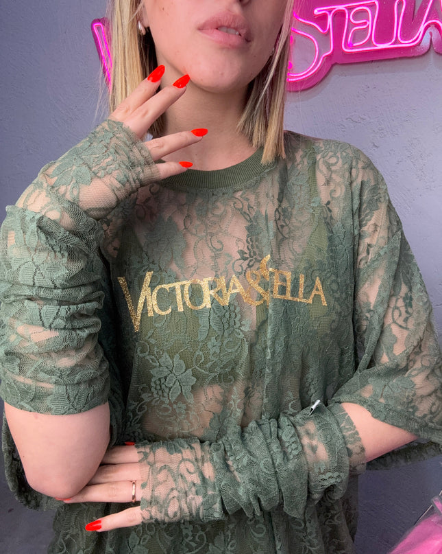 COMBO IN PIZZO T-shirt+Guanti