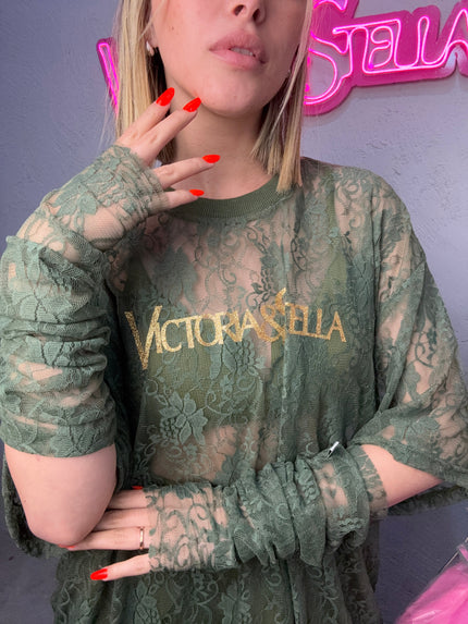 COMBO IN PIZZO T-shirt+Guanti