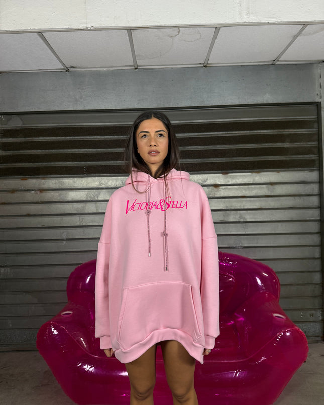 Felpa con lacci glitter