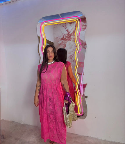 Dress merletto Fucsia