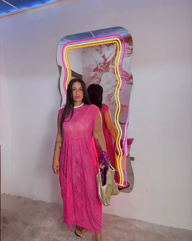 Dress merletto Fucsia