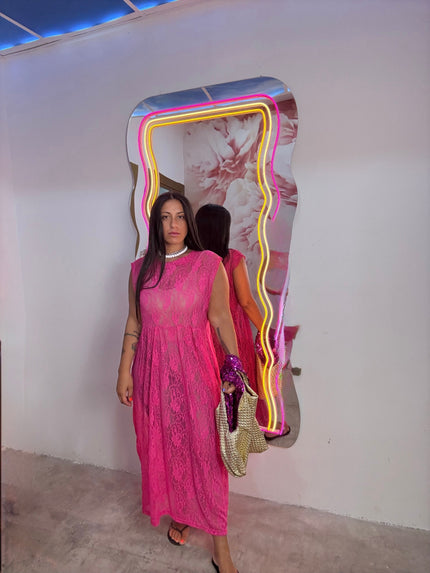 Dress merletto Fucsia