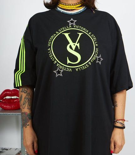 T-shirt Black and Fluo