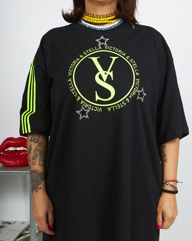 T-shirt Black and Fluo