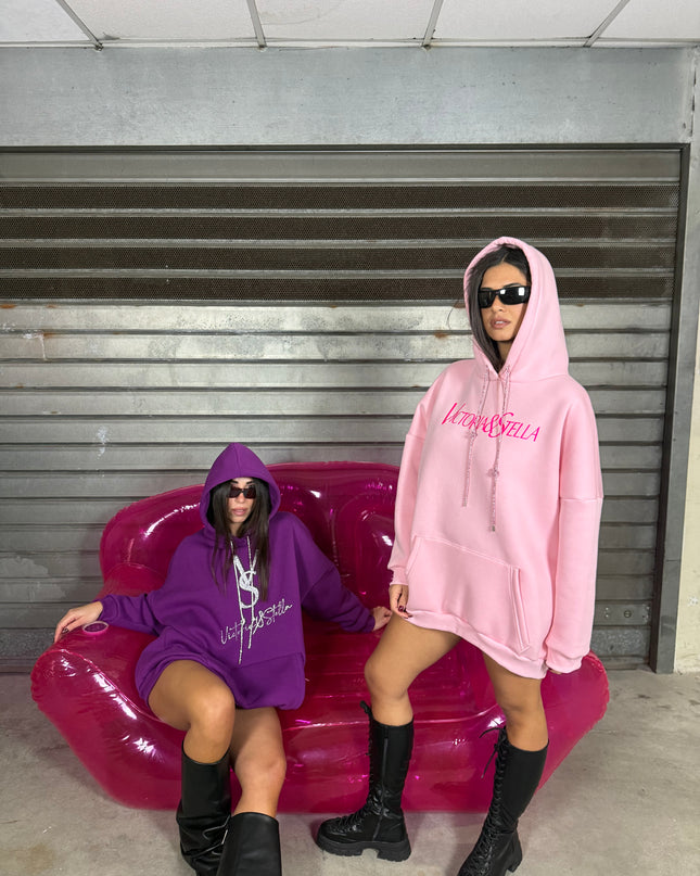 Felpa con lacci glitter