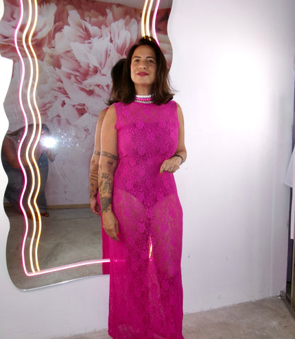 Dress in pizzo Giromanica Fucsia