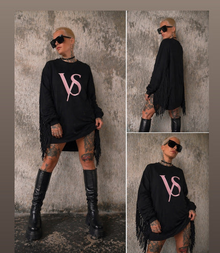 Felpa Oversize Frange Logo VS