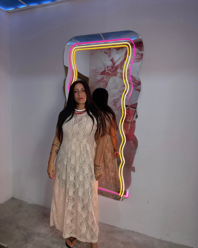 Dress Merletto Beige