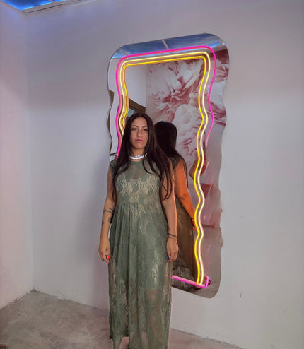 Dress Merletto verde militare