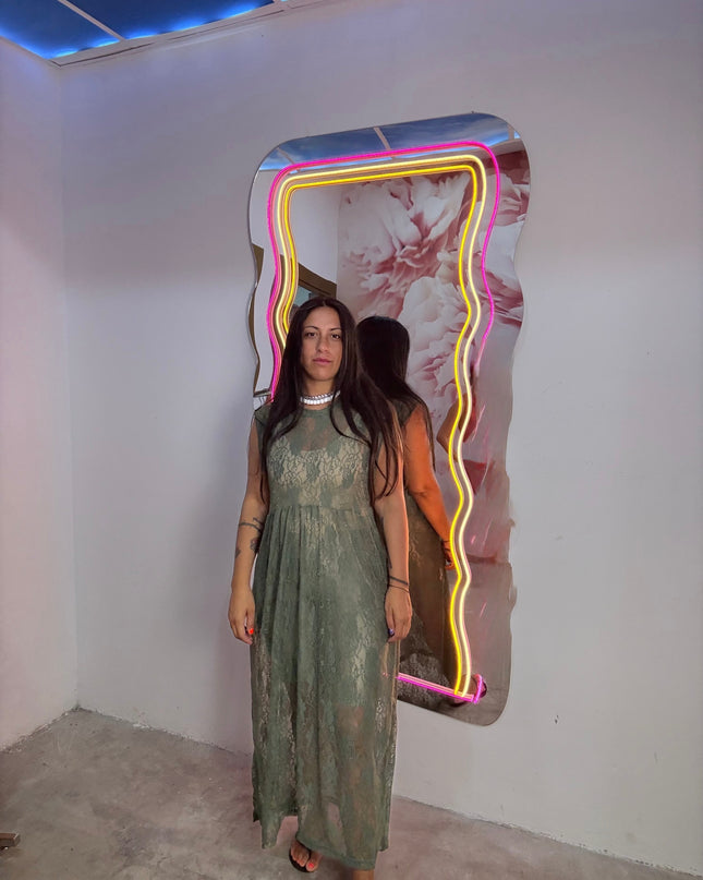 Dress Merletto verde militare