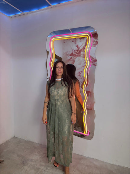 Dress Merletto verde militare