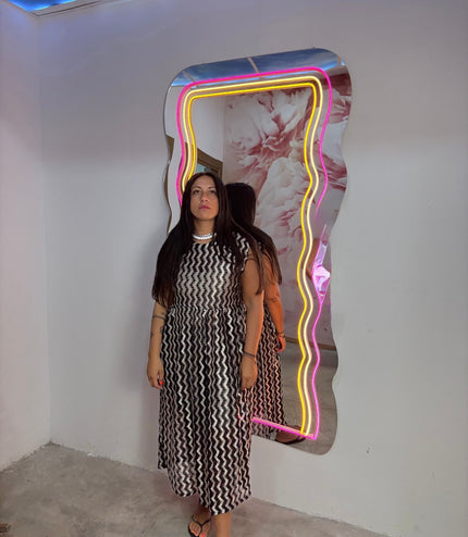 Dress Merletto BlackandWhite