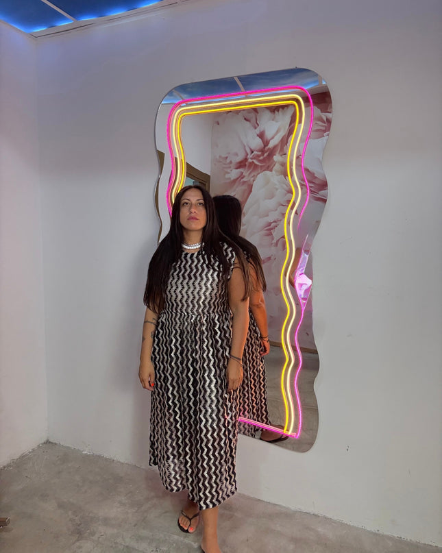 Dress Merletto BlackandWhite