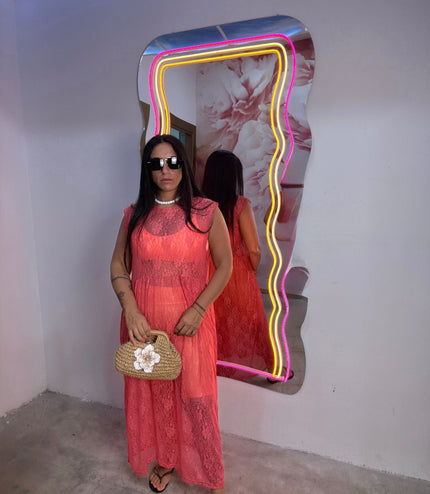 Dress Merletto Corallo