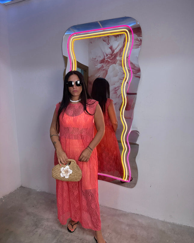 Dress Merletto Corallo