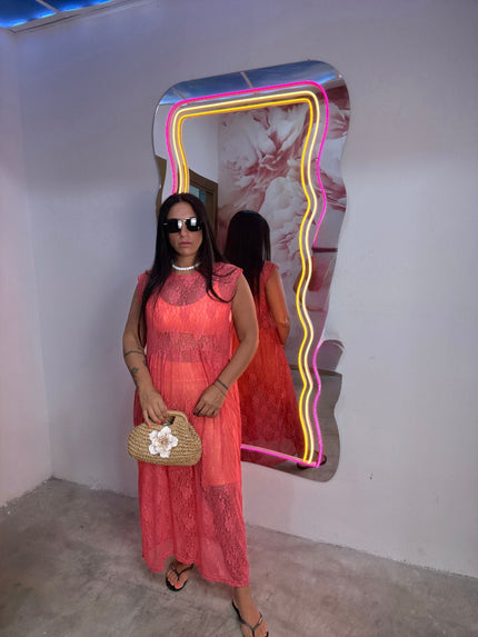 Dress Merletto Corallo