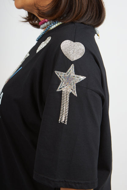 T-shirt Lovely nera