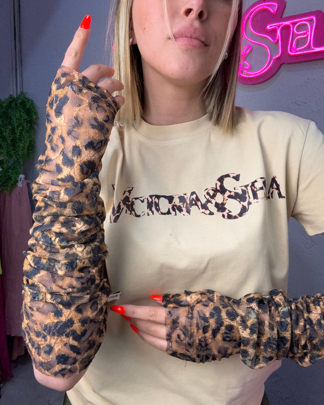 COMBO LEOPARDATO T-shirt +Guanti
