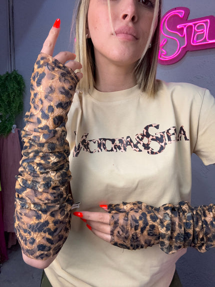COMBO LEOPARDATO T-shirt +Guanti