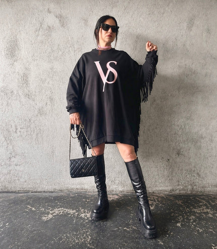 Felpa Oversize Frange Logo VS