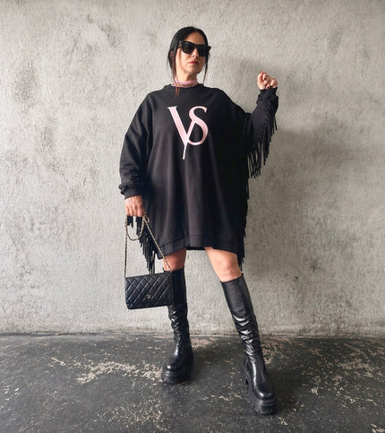 Felpa Oversize Frange Logo VS