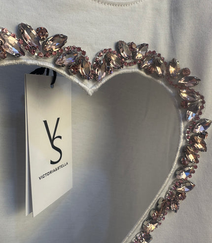 T-shirt cuore con spallina