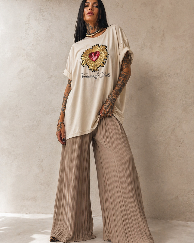 Coordinato cuore sacriss pantalone+tshirt