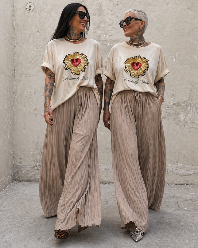 Coordinato cuore sacriss pantalone+tshirt